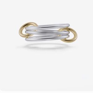 Spinelli Kilcollin Solarium 3 Sterling Silver ring/18k yellow gold connectors
